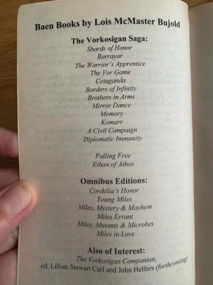 Photo of free Vorkosagan Saga Omnibus books (20008, near BreadFurst) #4