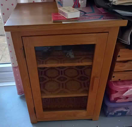 Photo of free Wood and glass cabinet (Carlton) #1