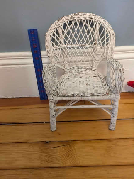 Photo of free Doll wicker chair (East Somerville) #1