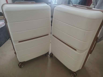 Photo of free Cream large shell suitcase X2 (Gorgie EH11) #1