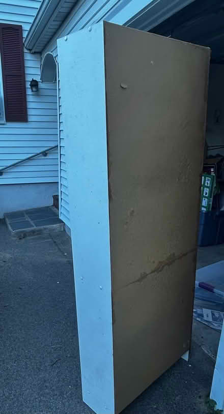 Photo of free Tall white shelf (Belmont) #2