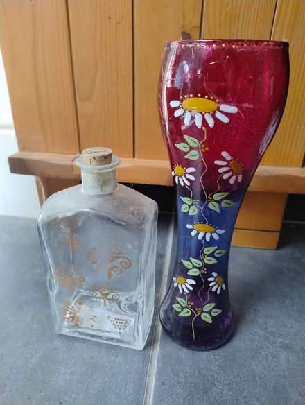 Photo of free Glass vase and bottle (Near Biggleswade, SG18) #1