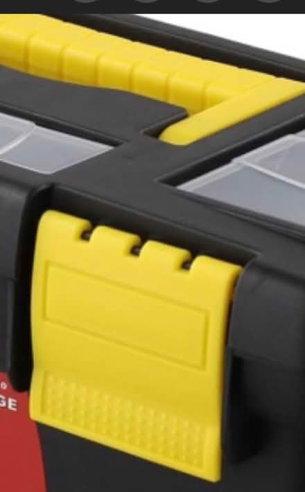 Photo of broken tool-boxes / tool-box pieces (Wateridge Village) #1