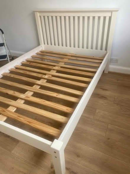 Photo of free Cream Wooden Double Bed Frame (Abbey Wood SE2) #2