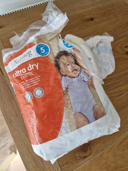 Photo of free Morrisons nutmeg size 5 nappies (Purleigh CM3) #1