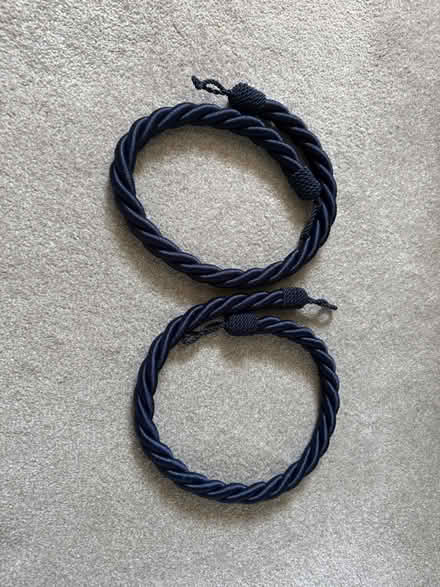 Photo of free Pair of navy curtain tieback (AL3) #1