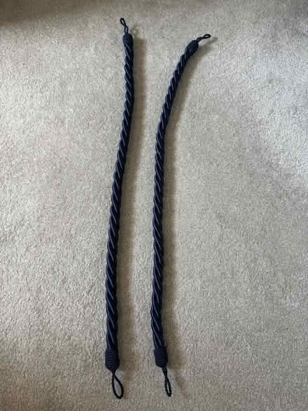 Photo of free Pair of navy curtain tieback (AL3) #2