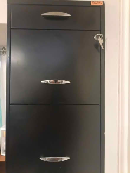 Photo of free 2 black file cabinets (Grant and Tanque Verde) #1