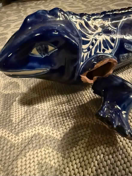 Photo of free Broken ceramic lizard (repairable) (16th st hts dc) #4