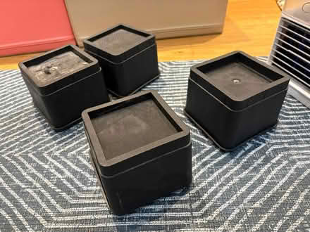 Photo of free Bed Risers x8 (2 Sets) – Black (Crouch End N8) #1