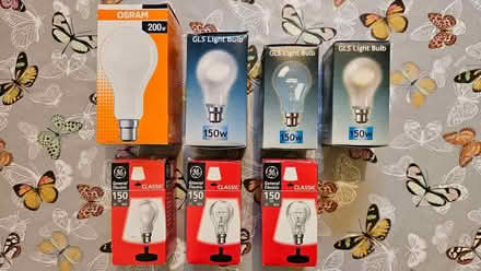 Photo of free 7 x High Wattage B22 Light Bulbs (Knightsfield AL8) #1