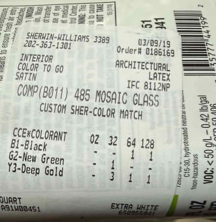 Photo of free 2 tester paint qrts green tones SW (16th St Hts WDC) #4