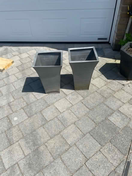 Photo of free Two identical metal planters (SK7 Bramhall) #1
