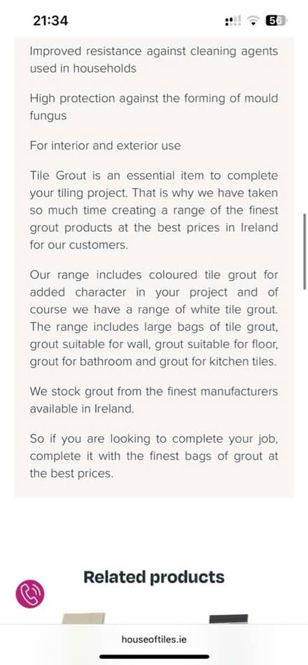 Photo of free Tile Grout Full Bag (South Dublin) #4