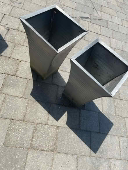 Photo of free Two identical metal planters (SK7 Bramhall) #2