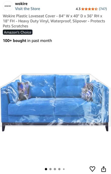 Photo of free Plastic loveseat couch cover (16th St Hts WDC) #1