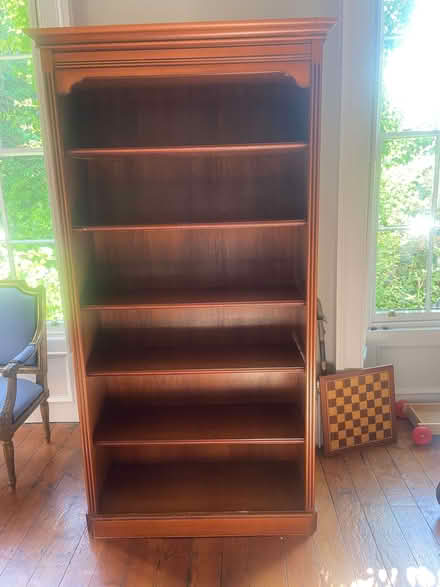 Photo of free Solid cherry bookcase, six shelves (Broomhill S10) #1