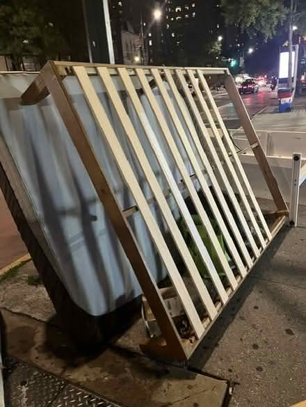 Photo of free Curb alert: Bed frame and mattress (East Village) #1
