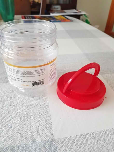Photo of free Plastic storage jars with lids (Goldington, Bedford) #2