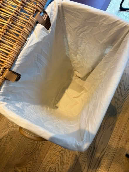 Photo of free Large Wicker Laundry Basket w/Liner (Crouch End N8) #2
