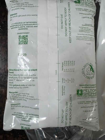 Photo of free Plant food ice packs (Dairy Queen devon/Canfield EP) #2