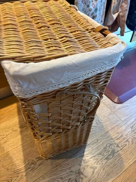 Photo of free Large Wicker Laundry Basket w/Liner (Crouch End N8) #3