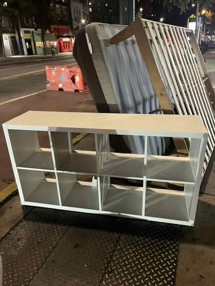 Photo of free Curb alert: Low white bookcase (East Village) #1