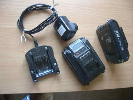 Photo of free Two 20V lithium batteries and charger (Flaxby HG5) #1