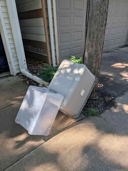 Photo of free Paver, plastic bins (Downtown Oak Park) #2