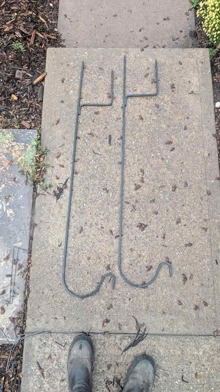 Photo of free Shepherd's hook pot hangers 36" (Barnum West) #1