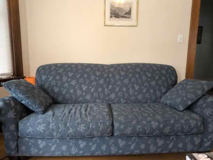 Photo of free Blue couch (Jamaica Plain) #1