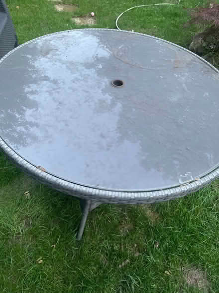 Photo of free Grey wicker garden table (Garston WD25) #2