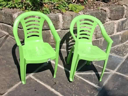 Photo of free Kids plastic garden chairs (Crosspool S10) #1