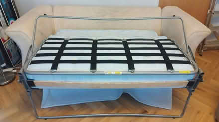 Photo of free 3 seater sofa bed with pouffe (Albany park DA14) #3