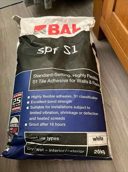 Photo of free Tile Adhesive (Ballinteer) #1