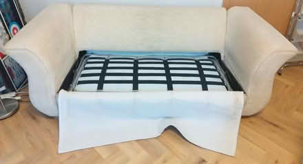 Photo of free 3 seater sofa bed with pouffe (Albany park DA14) #2