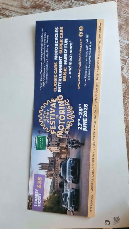 Photo of free Family Ticket for Festival of Motoring for this weekend (Bloomfield BA2) #1