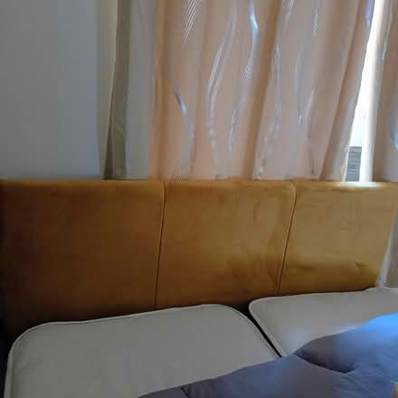 Photo of free King-size plush headboard gold (Addiscombe CR0) #1