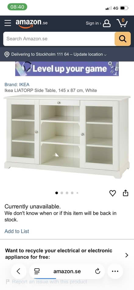 Photo of free Ikea sideboard unit (Portobello) #4