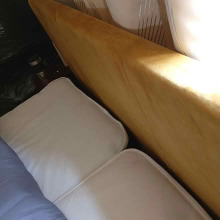 Photo of free King-size plush headboard gold (Addiscombe CR0) #2