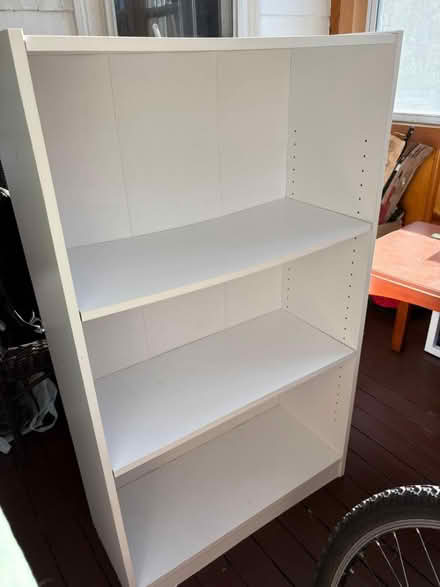 Photo of free White bookshelf, with back (02452) #1