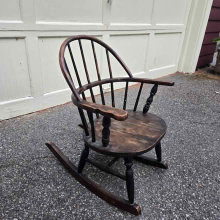 Photo of free Small rocking chair. Solid (Groton/Ayer line of rt 111) #1