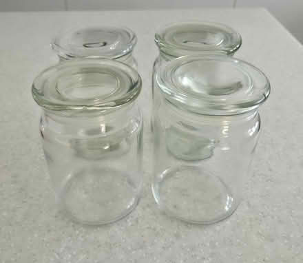 Photo of free 4 x Empty Glass Candle Jars with Lids (Chelmsford CM1) #1
