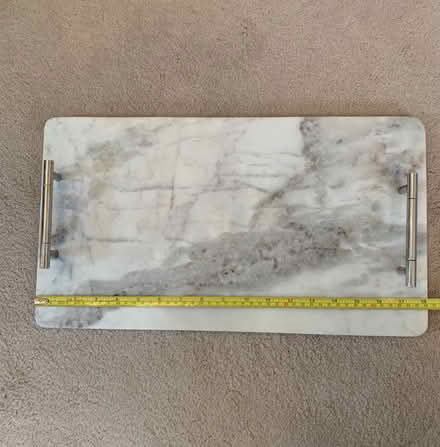 Photo of free Real Marble Serving Board/Tray (Odd down) #2