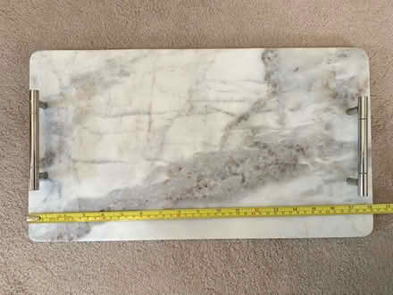 Photo of free Real Marble Serving Board/Tray (Odd down) #3