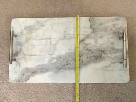 Photo of free Real Marble Serving Board/Tray (Odd down) #4