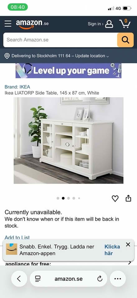 Photo of free Ikea sideboard unit (Portobello) #2