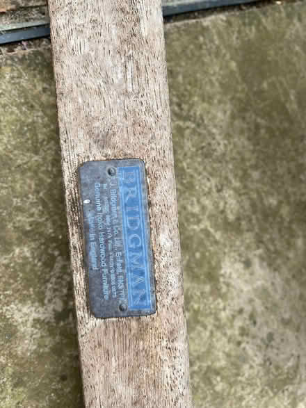 Photo of free 4 wooden garden chairs (Bedford) #3