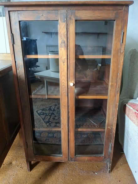 Photo of free Dark wood Display Cabinet (North Finchley) #2