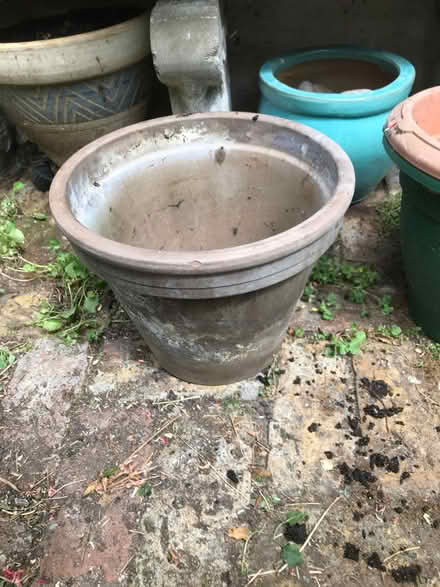 Photo of free Large grey terracotta(?) pot (Shepherds Bush) #1